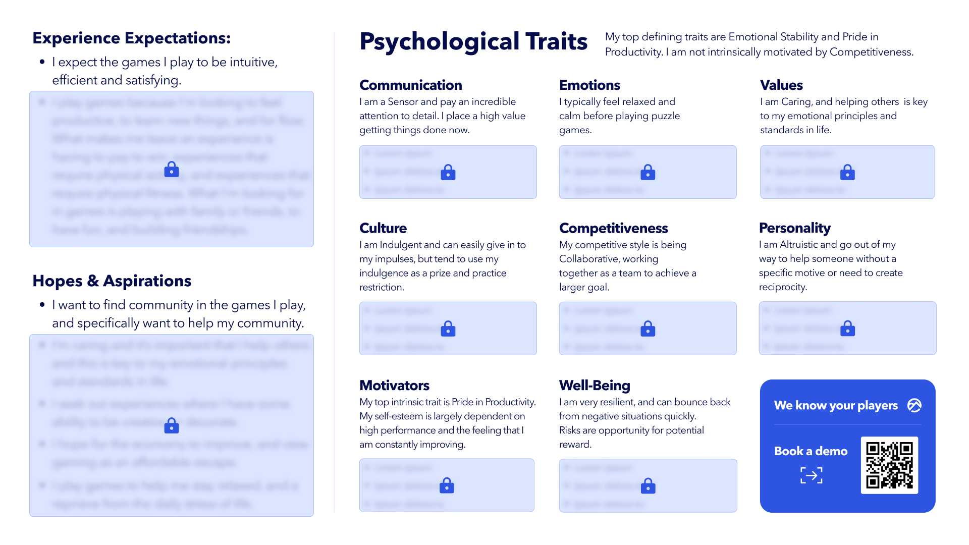 Advanced Player Persona Template