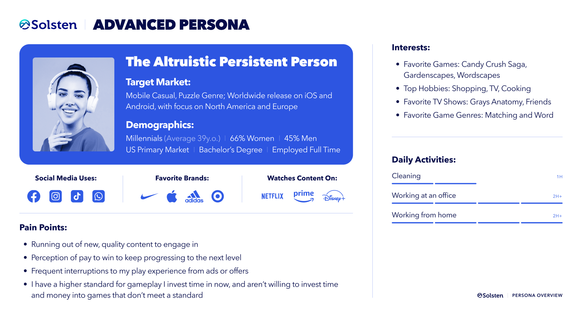 Advanced Player Persona Template